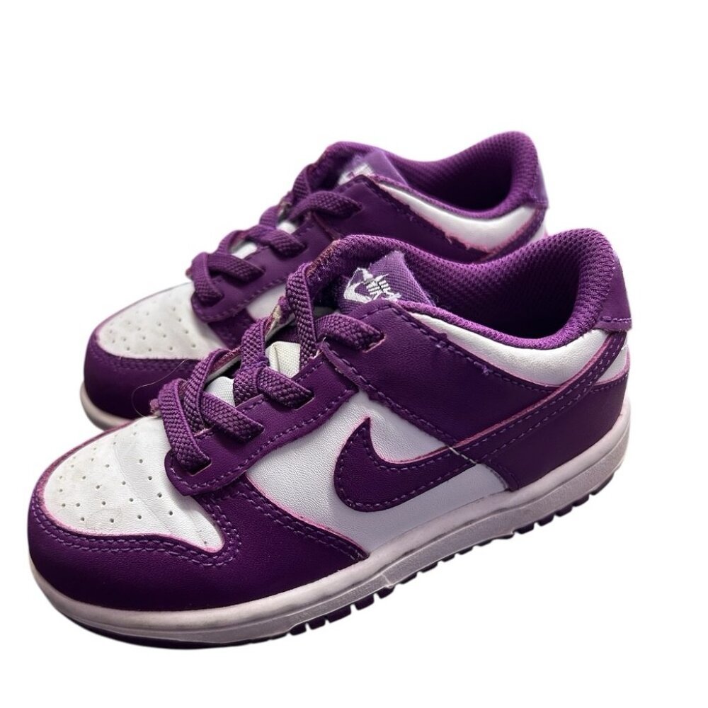 Nike Dunk Low Viotech Sneakers Shoes FB9107-110 YOUTH SIZE 9C